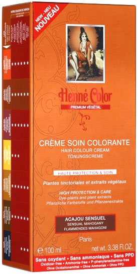 Pack of 3 premium coloring care creams sensual mahogany plant active ingredients 100ml