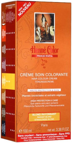 Pack of 3 premium coloring care creams with radiant blond plant active ingredients 100ml