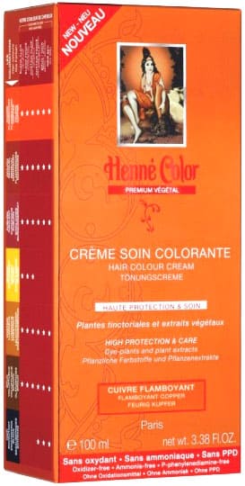 Pack of 3 premium coloring care creams with flamboyant copper plant active ingredients 100ml