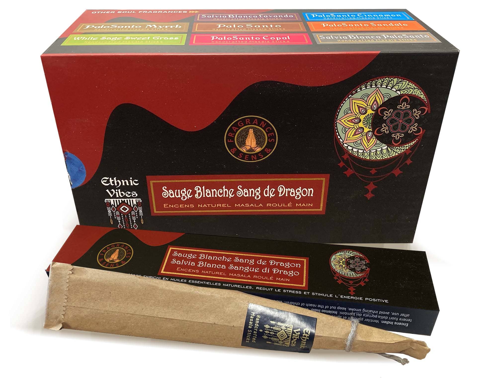 Fragrances & Sens Ethnic Vibes Whitesage & Dragon Blood masala incense 15g