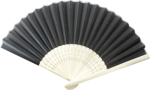 Wooden fan black 38cm
