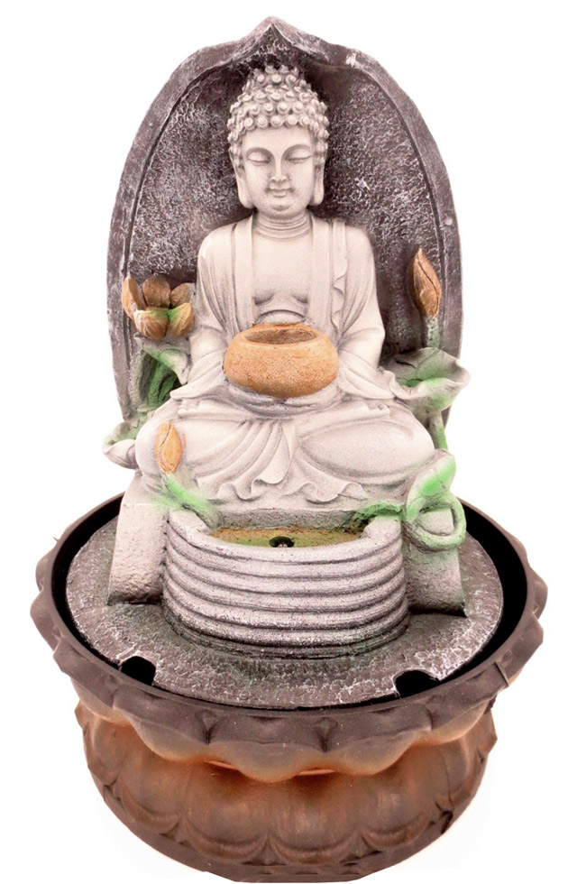 Fountain led Buddha meditation 27cm