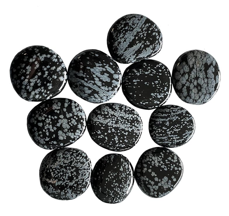 Pebble Snowflake Obsidian A 250g