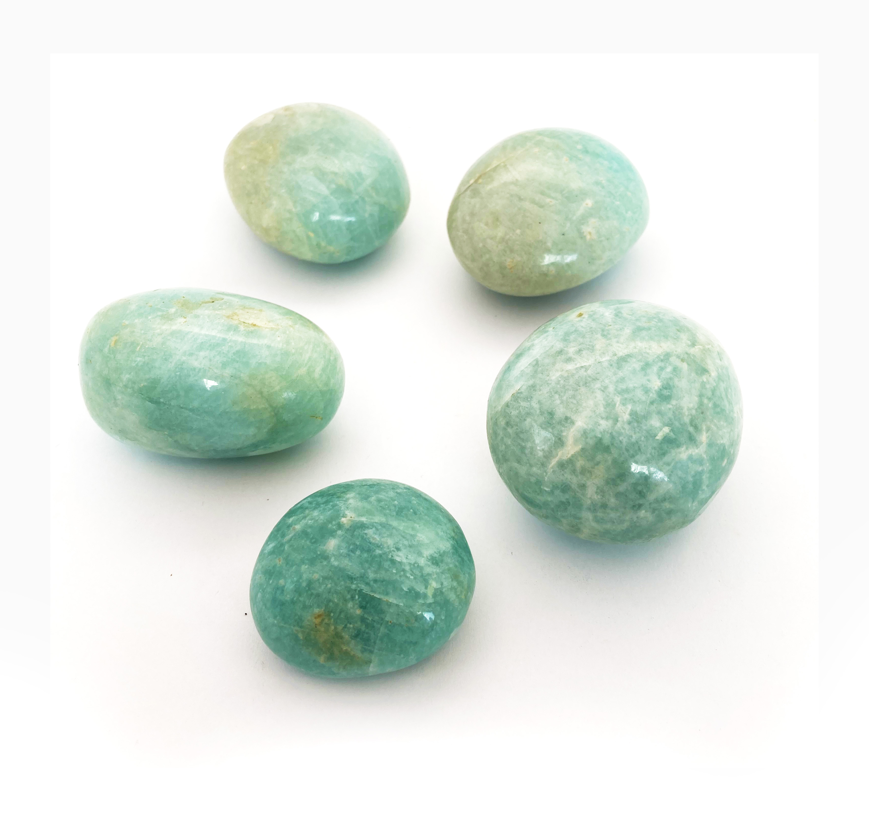 Pebbles tumbled blue calcite stone  A 500gr