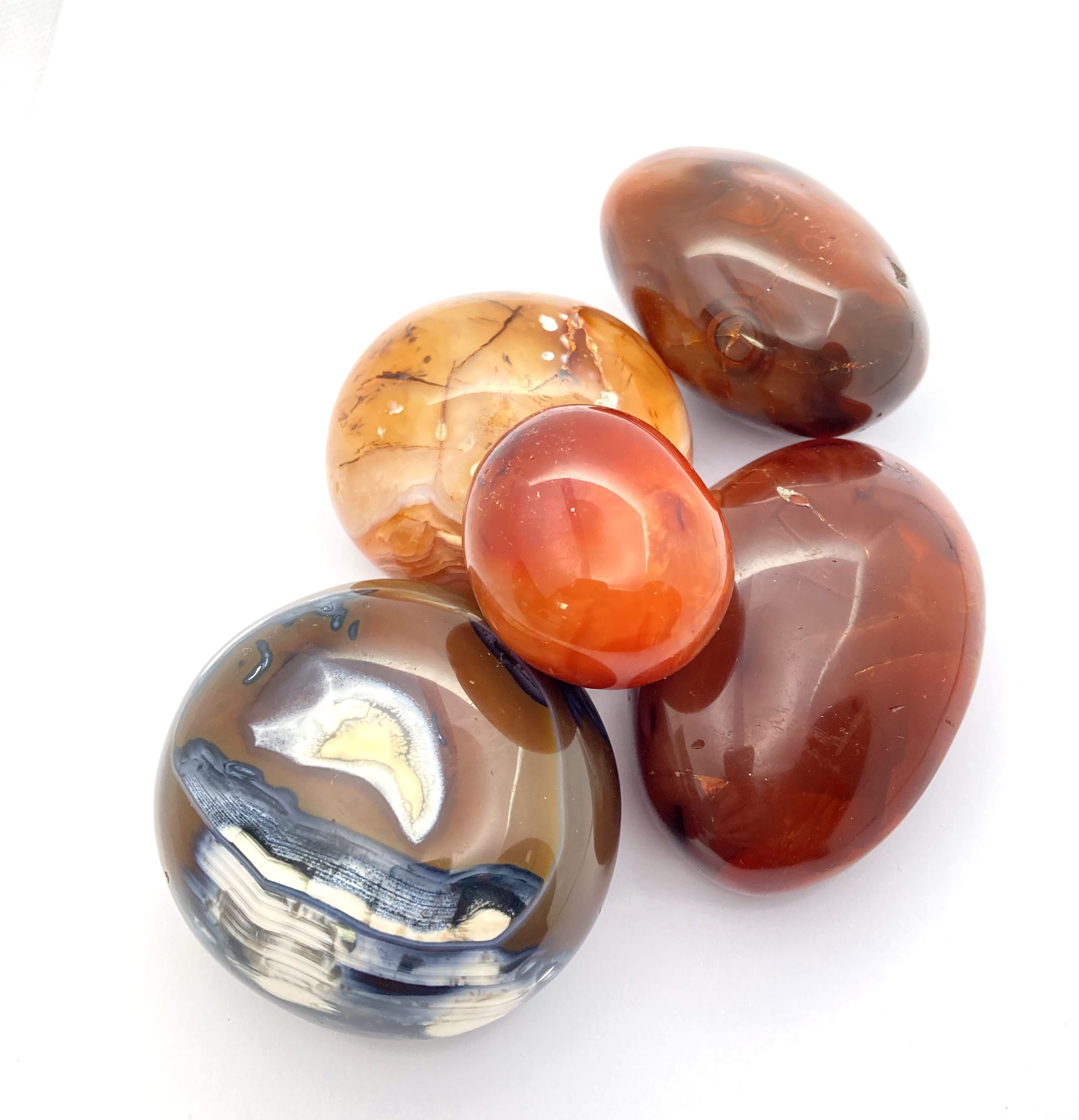 Pebbles tumbled Carnelian stone  A 1Kg