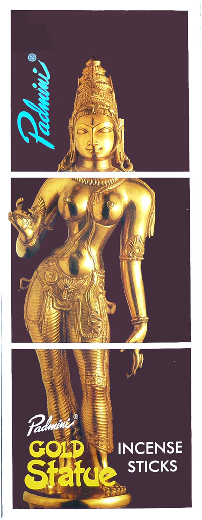 Gold statue padmini hexagonal incense 20 stks
