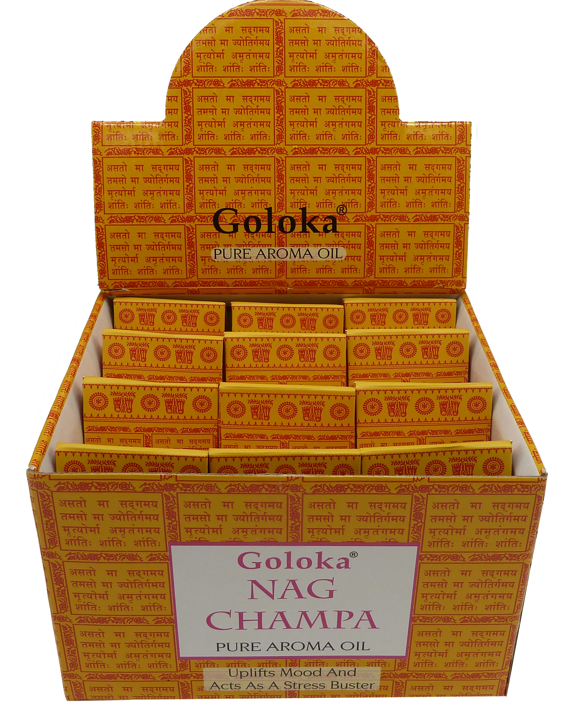 Perfumed Goloka Nag Champa oil 10mL 12pcs