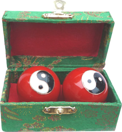 Red ying yang massage balls 4.5cm