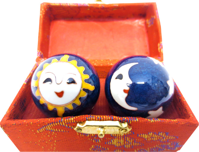 Blue massage balls sun & moon 3.5cm
