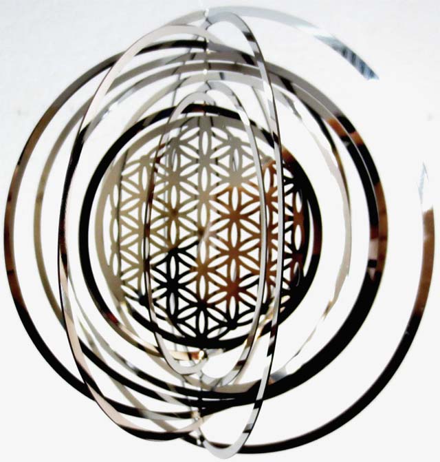 Cosmos Stainless mobile flower of life 15cm