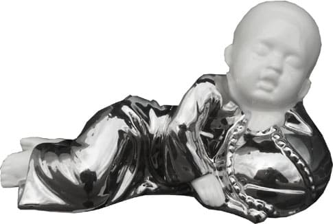 incense at Ceramic sleeping monk 18cm|gb