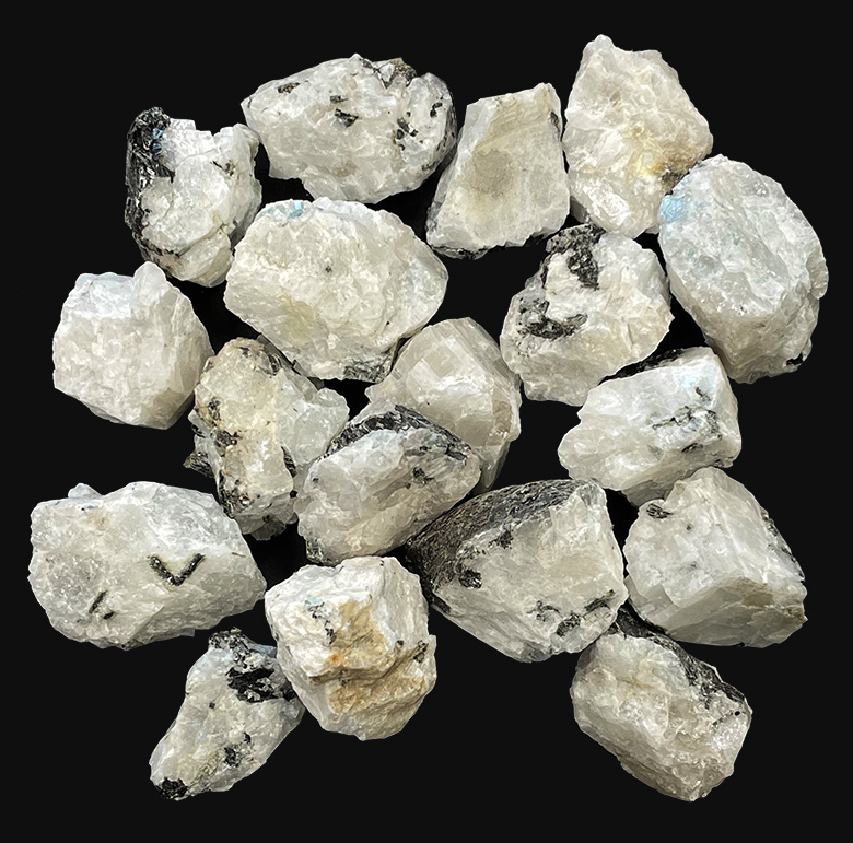 Rough Peristerite White Moon Stone 500g