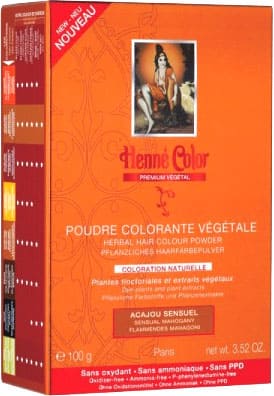 Pack of 3 premium vegetable coloring powder sensual mahogany 100g