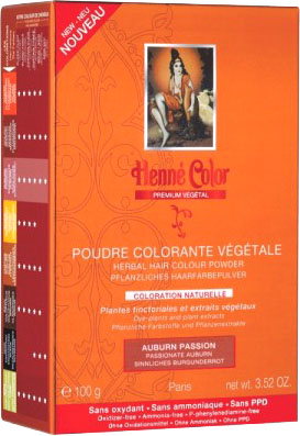 Premium vegetal herbal hair color powder passionate auburn 100g