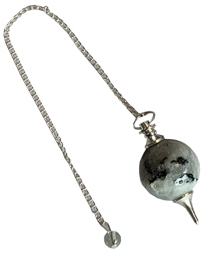 Peristerite Moon Stone sphere pendulum 4cm