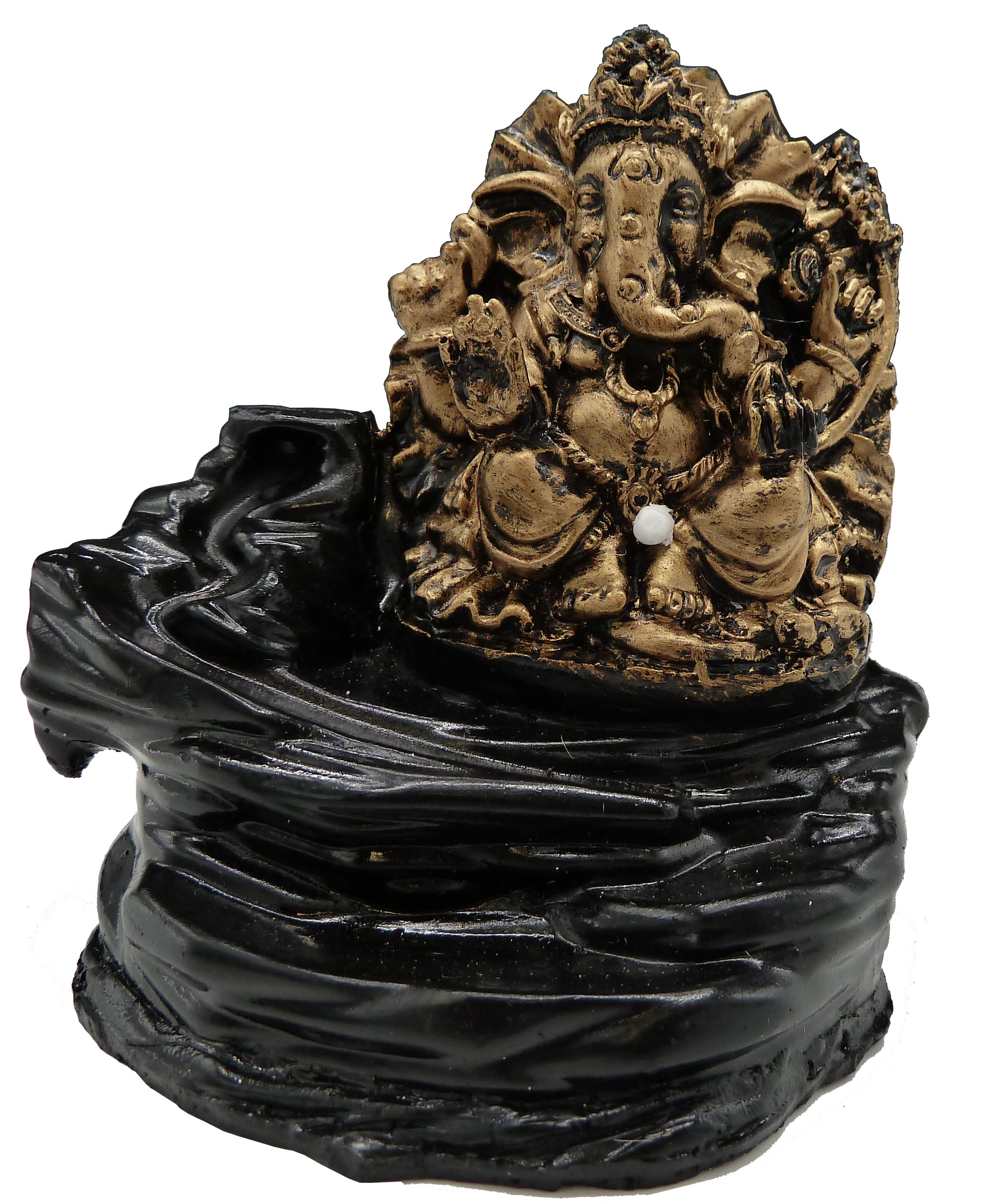 Blackflow ganesha incense holder