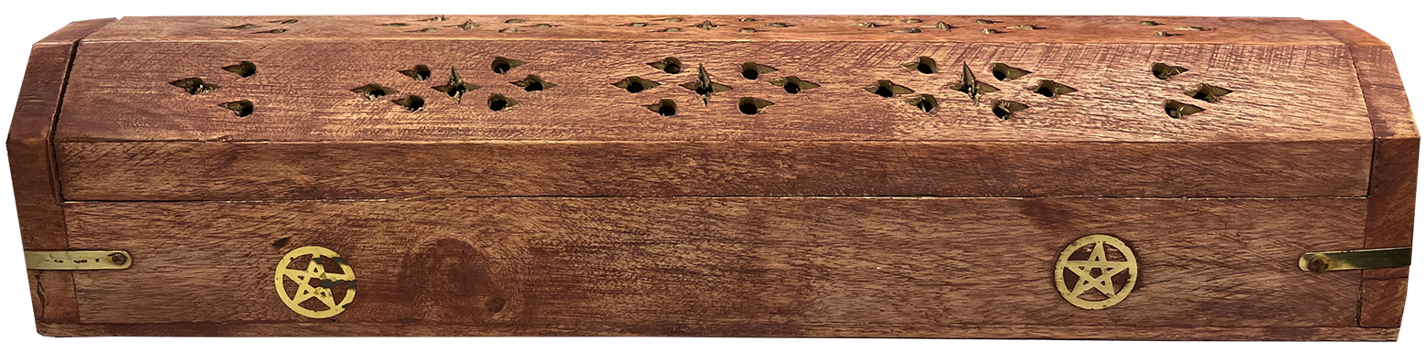 Incense holder  Pentacle wooden box 30cm