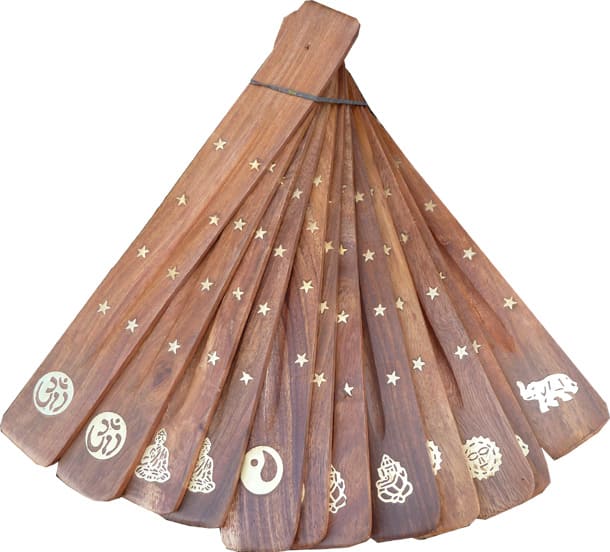 Ski Mix Wooden Incense Holder X10