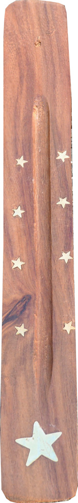Wooden ski incense holder Star x10