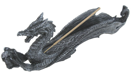 Black dragon incense holder 26cm