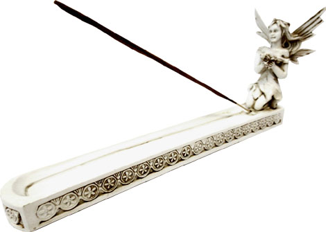 White fairy resin incense holder 26cm
