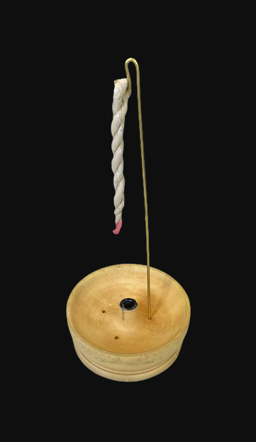 Incense holder Round wooden cords 9.5cm