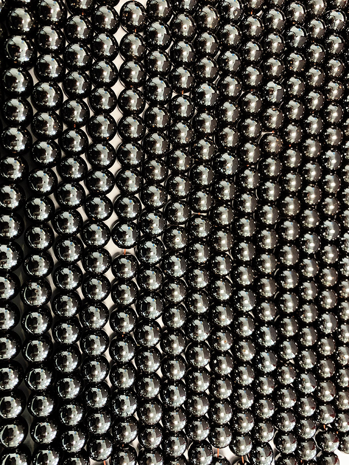 Hematite 10mm pearls on string