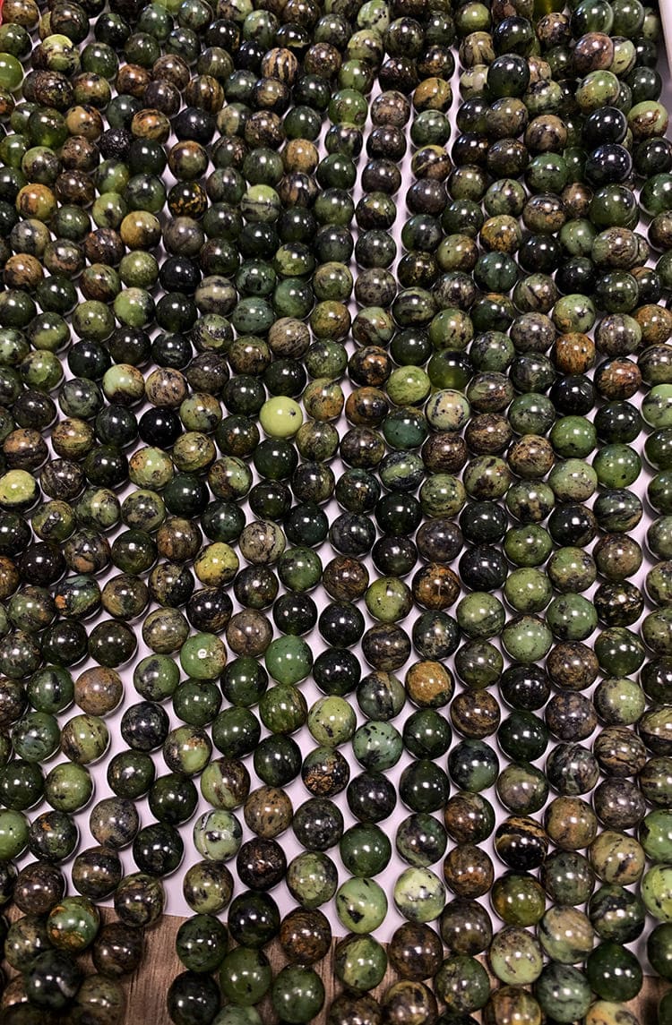 Australian Jade Nephrite 6mm pearls on string