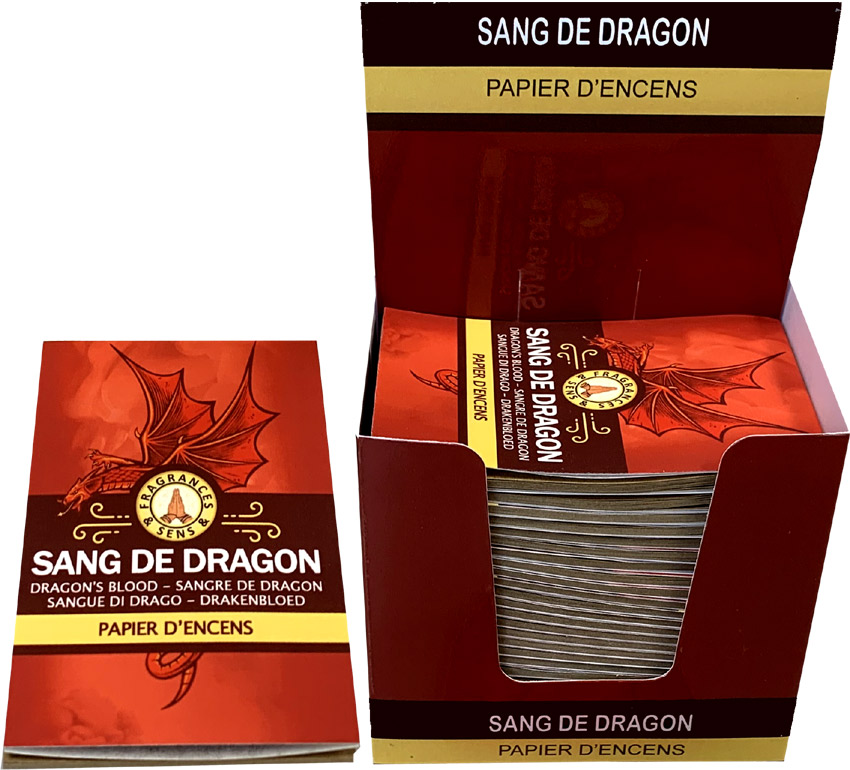 Dragon's Blood Fragrances & Sens Incense paper x30