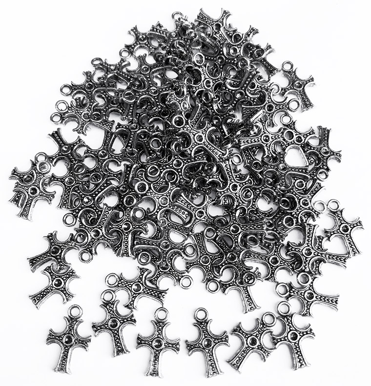 Beads charm’s metal Cross 15mm x100