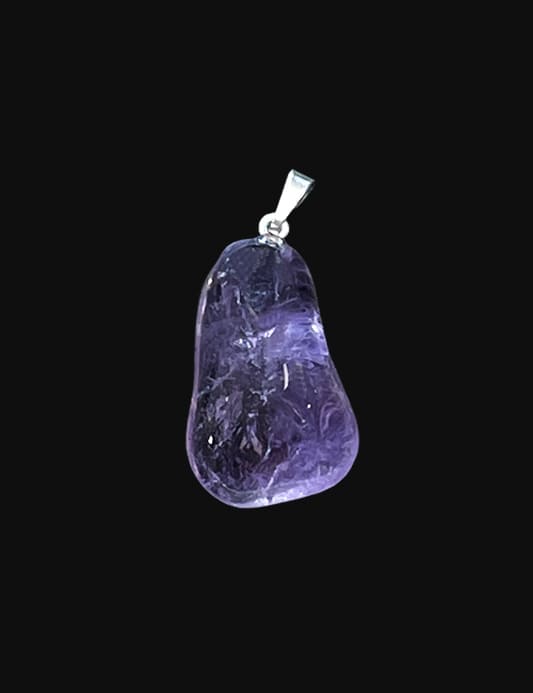 incense at Amethyst A tumbled stone Pendant