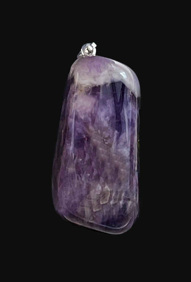 Tapered Amethyst Malawi A tumbled stone Pendant