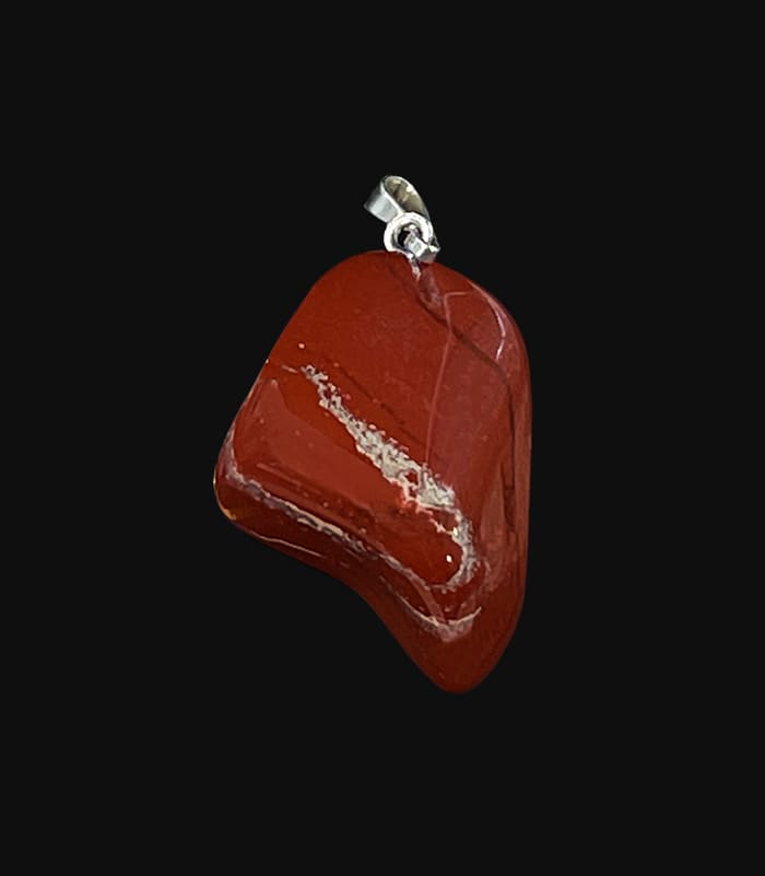 Red jasper AB tumbled stone Pendant