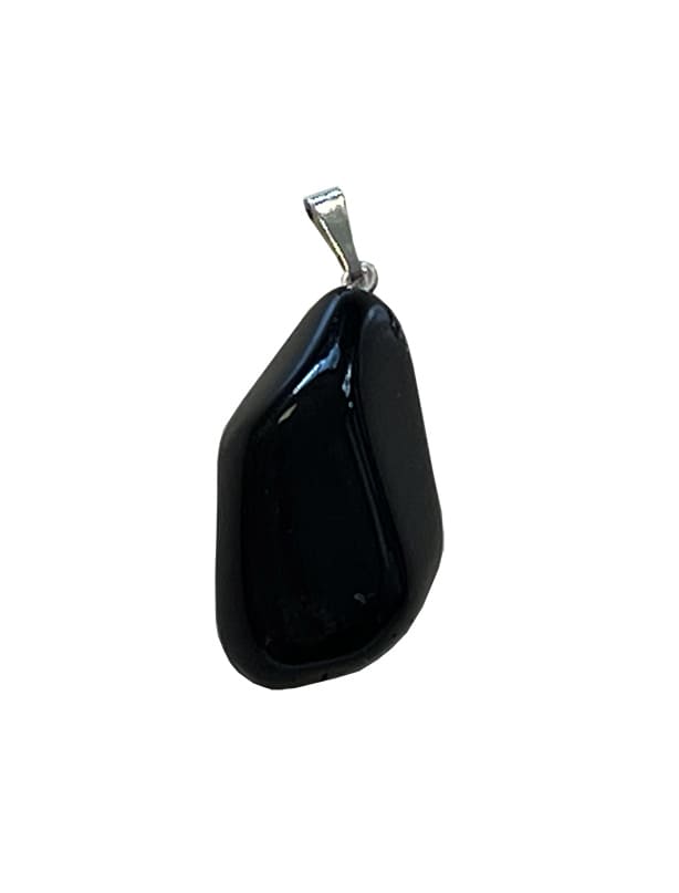 incense at Black Obsidian A tumbled stone Pendant