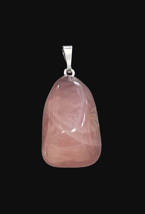 Rose Quartz A tumbled stone Pendant