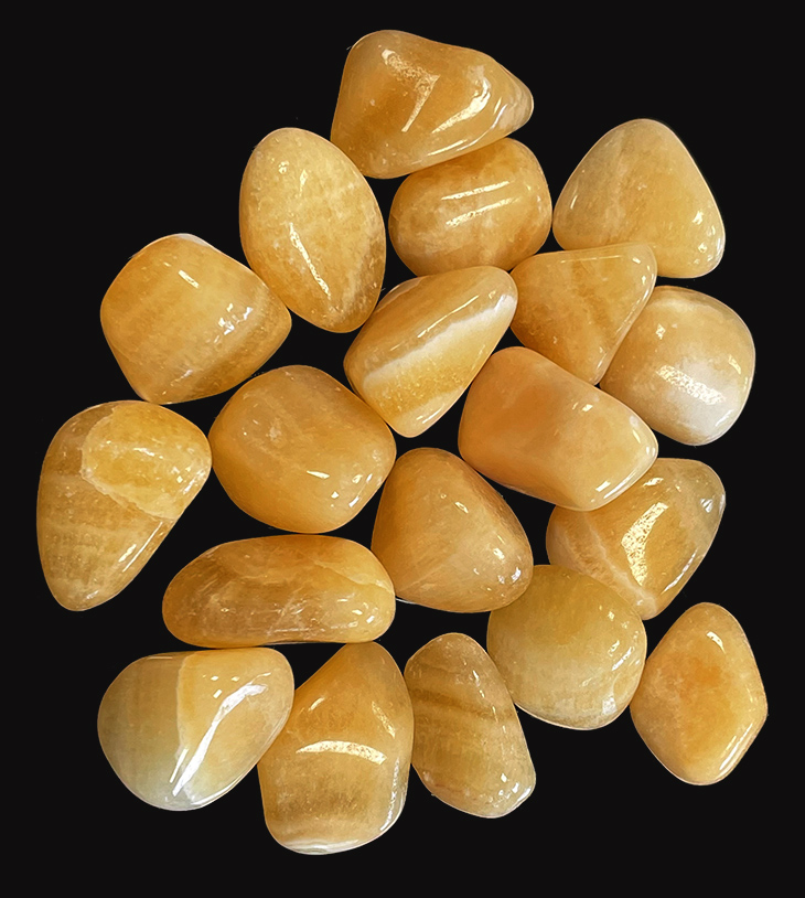 Orange Calcite A tumbled stone 250g