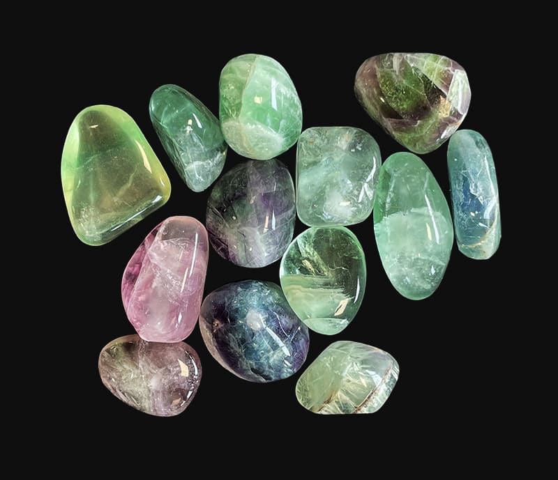 Fluorite Multicolor A tumbled stone 250g