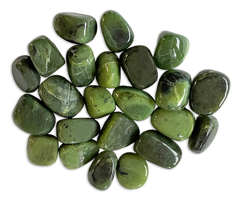 Canadian Jade Nephrite AA tumbled stone 250g