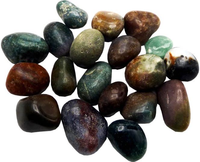 Bloodstone jasper B tumbled stones 250g