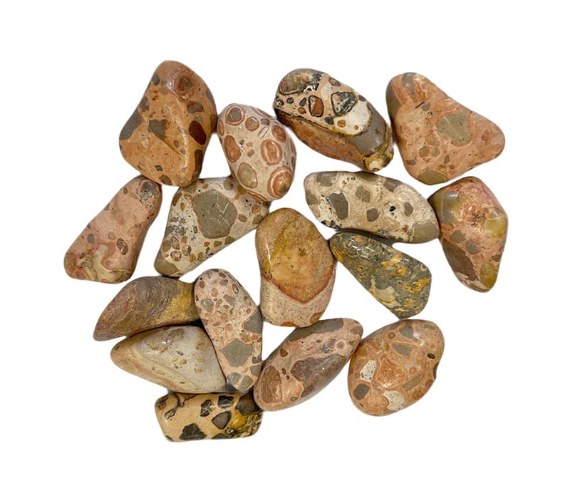 Leopard Jasper Rhyolite AB tumbled stone 250g