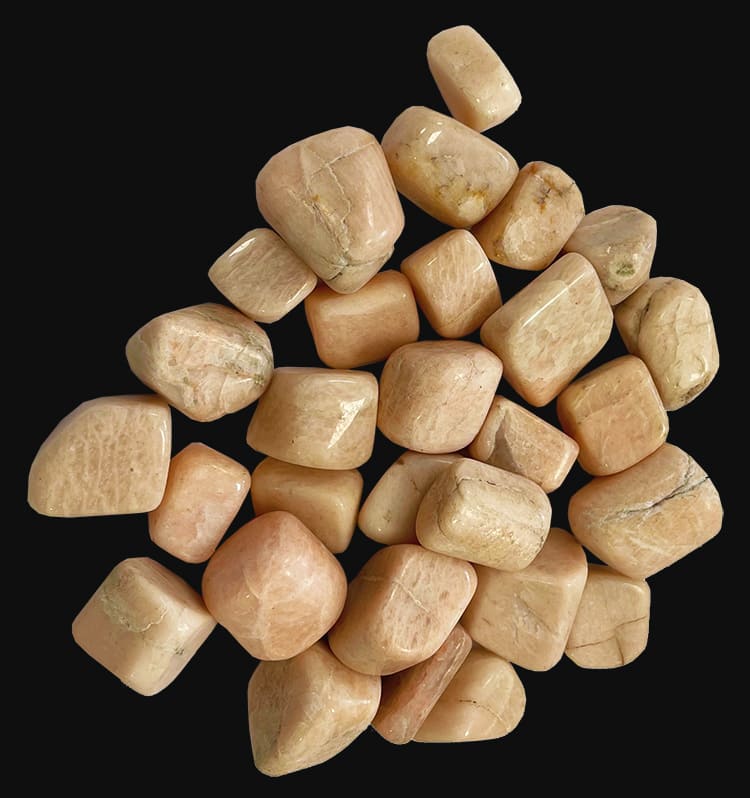 Moon stone AB tumbled stone 250g