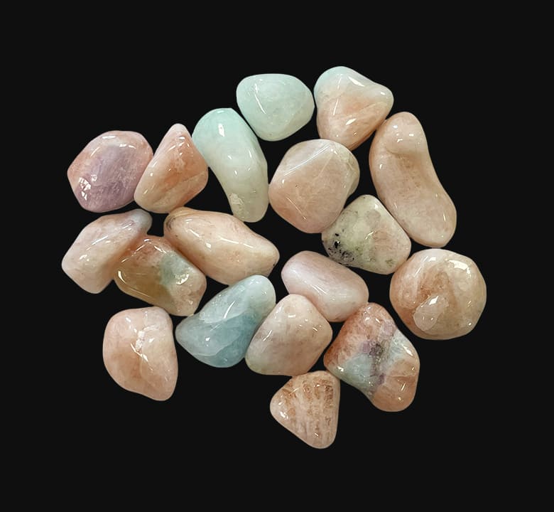 Morganite Mix A tumbled stone 250g