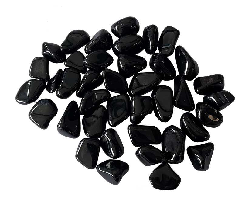 Black Obsidian A Small tumbled stone 250g