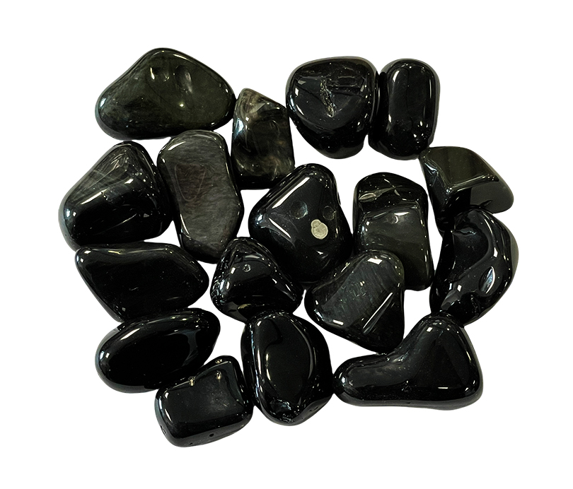 Rainbow Obsidian B tumbled stone 250g