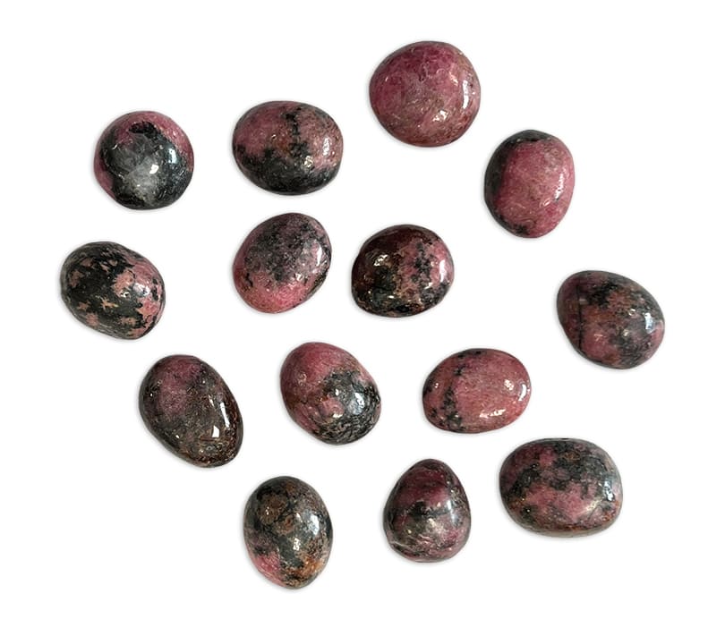 Rhodonite AA tumbled stone 250g