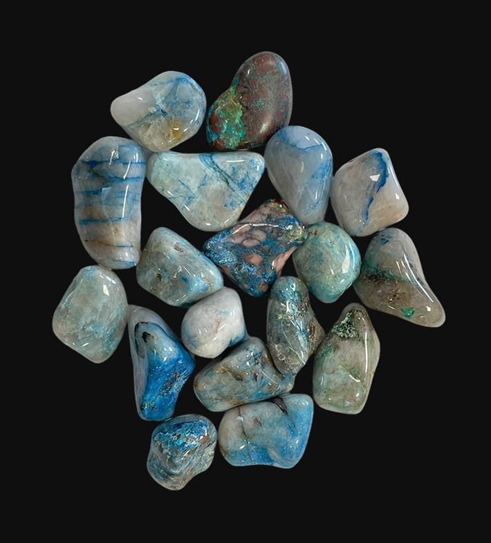 Shattuckite AB tumbled stone 250g