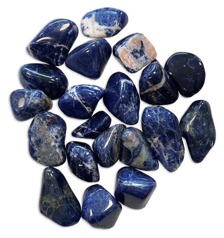 Sodalite Namibia Orange AA tumbled stones 250g