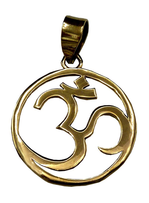 incense at Om bronze 3cm pendant