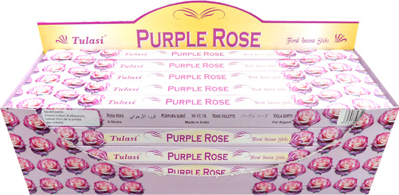 Incense tulasi sarathi purple rose 8stks