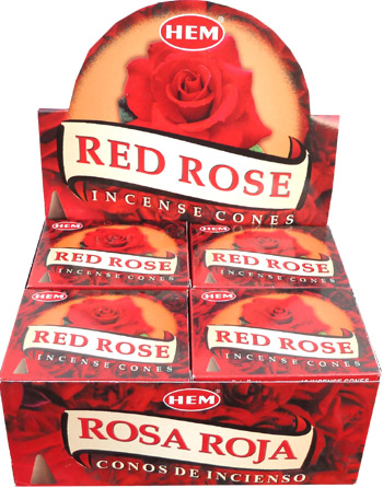Hem incense red rose cones